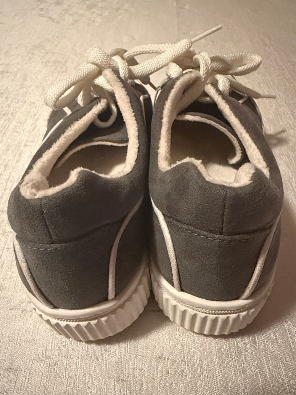 Soul by Naturalizer Platform Tia-Laces Sneakers in Graphite Gray & White Size 7 - Picture 7 of 11